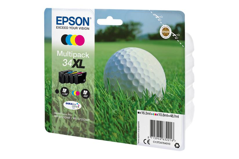 Epson 34 Pakker Sort Gul Cyan Magenta Original Blækpatron