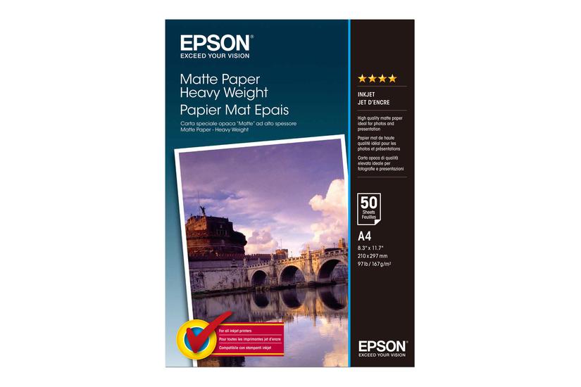 Epson Papir Mat 50 Ark A4 167 Gsm