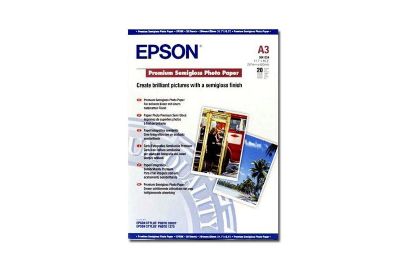 Epson Premium Fotopapir Semi-skinnende 20 Ark A3 251