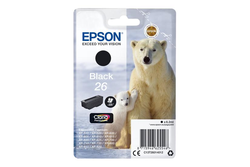 Epson 26 Sort Original Blækpatron