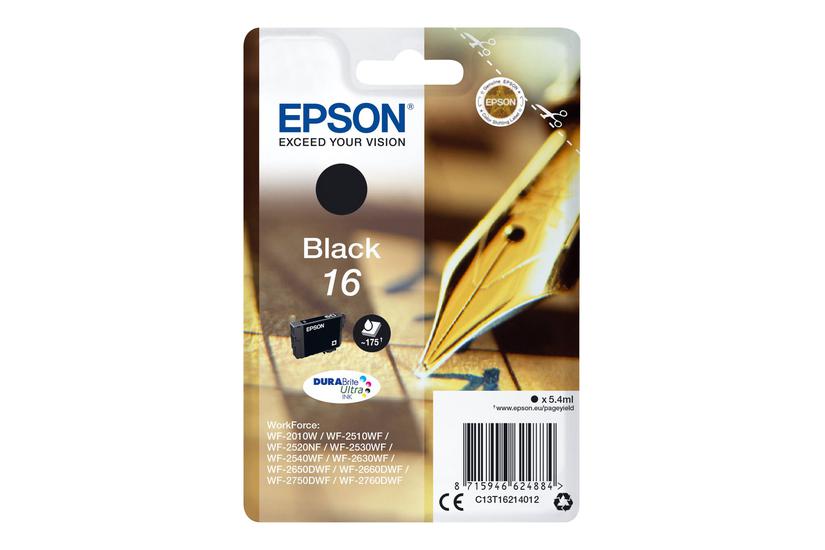 Epson 16 Sort Original Blækpatron