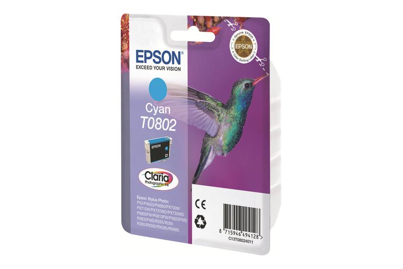 Epson T0802 Cyan Original Blækpatron