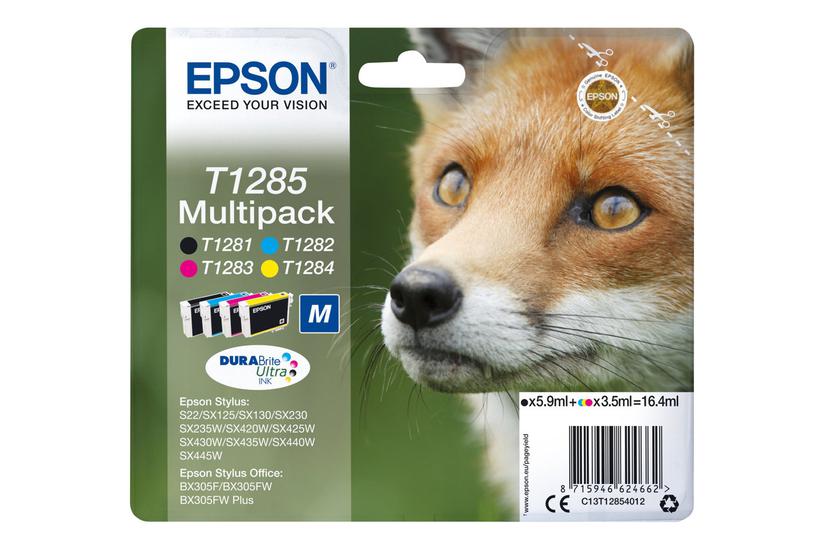 Epson T1285 Multipack Pakker Sort Gul Cyan Magenta Original Blækpatron