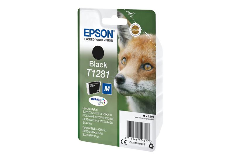 Epson T1281 Størrelse Sort Original Blækpatron