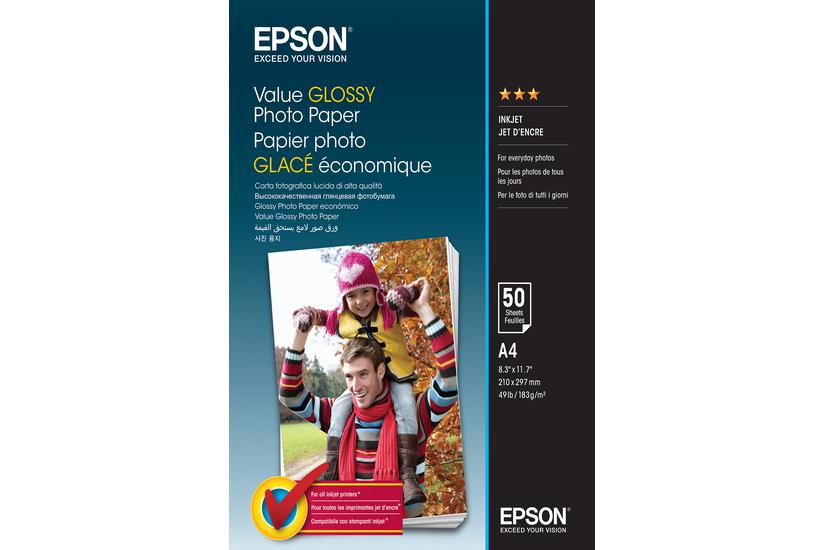 Epson Value Fotopapir Skinnende 50 Ark A4 183