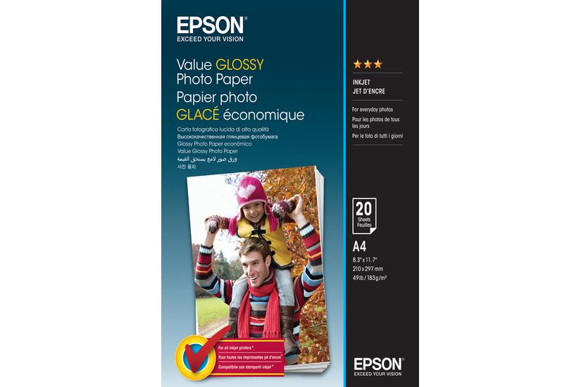 Epson Value Fotopapir Skinnende 20 Ark A4 183