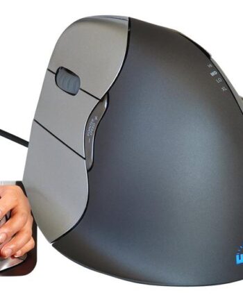 Evoluent Verticalmouse   Left Lodret Mus Usb Grå  Sølv