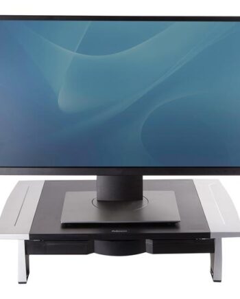Fellowes Office Suites Monitor Riser Stativ For Monitor Sort  Sølv