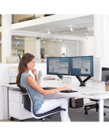 Fellowes Platinum Series Dual Monitor Arm Monteringssæt Justerbar Arm For   Skærme Sort