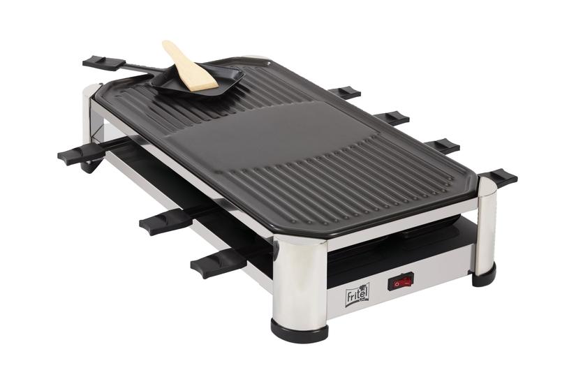 Fritel Rg 2170 Raclette Grill Rustfrit Stålkrom Sort
