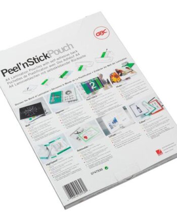 Gbc Peel   Stick 100-pakke Blank Hvid A4 Laminerings Poser