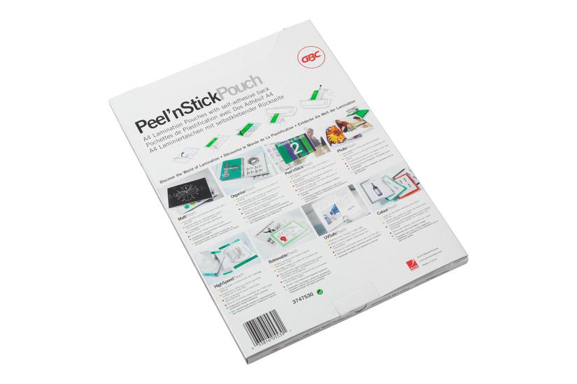 Gbc Peel Stick 100-pakke Blank Hvid A4 Laminerings Poser