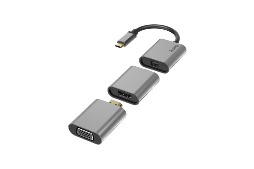 Hama Video Audio Adapter Sæt Mini Displayport Hdmi Usb Vga