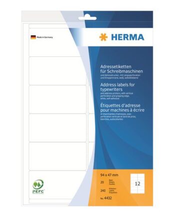 Herma Adresseetiketter 240 Etikette    94   47 Mm