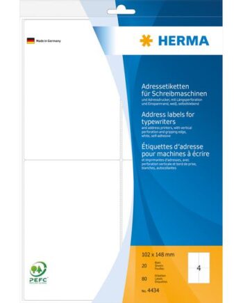 Herma Adresseetiketter 80 Etikette    102   148 Mm
