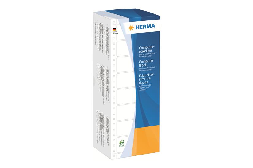 Herma Computer Labels Fortløbende Fanfold-mærkater Mat 2000 Etikette 101 73 Mm