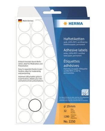 Herma Etiketter 1280 Etikette    19 Mm Rund