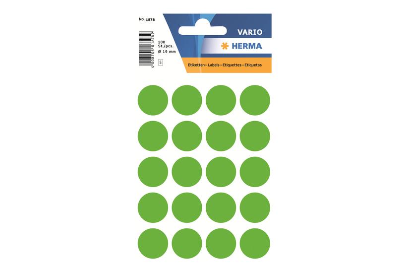 Herma Etiketter 100 Etikette 19 Mm Rund