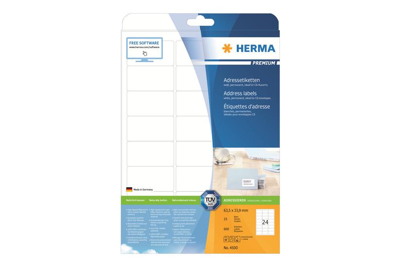 Herma Premium Adresseetiketter 600 Etikette 63 33 Mm