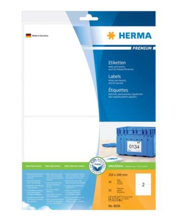 Herma Premium Laminerede Adressemærkater Mat 20 Etikette    210   148 Mm