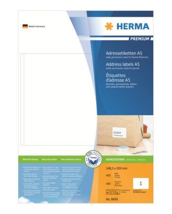 Herma Premium Laminerede Adressemærkater Mat 400 Etikette    148     205 Mm