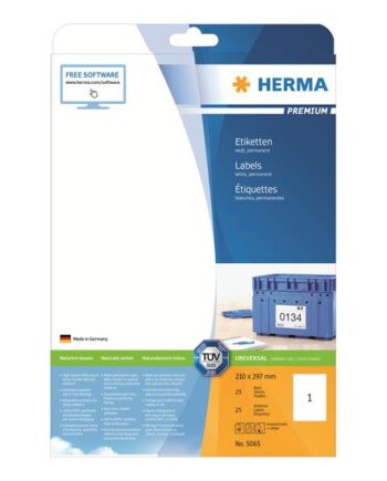 Herma Premium Laminerede Etiketter Mat 25 Etikette    A4