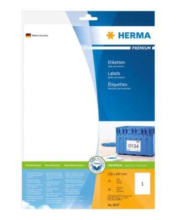 Herma Premium Laminerede Etiketter Mat 10 Etikette    A4