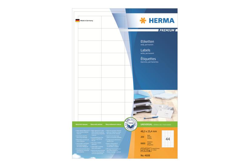 Herma Premium Laminerede Etiketter Mat 8800 Etikette 48 25 Mm