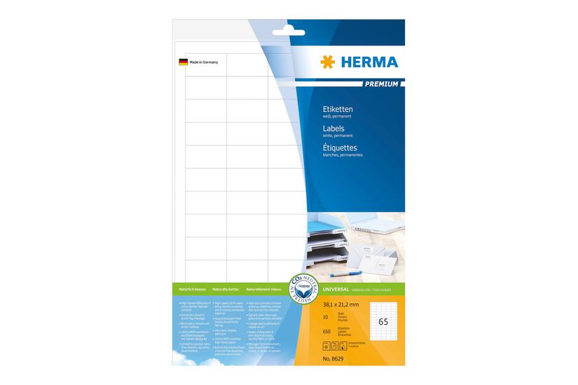 Herma Premium Laminerede Etiketter Mat 650 Etikette 38 21 Mm