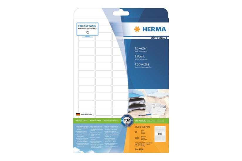 Herma Premium Laminerede Etiketter Mat 2000 Etikette 35 16 Mm