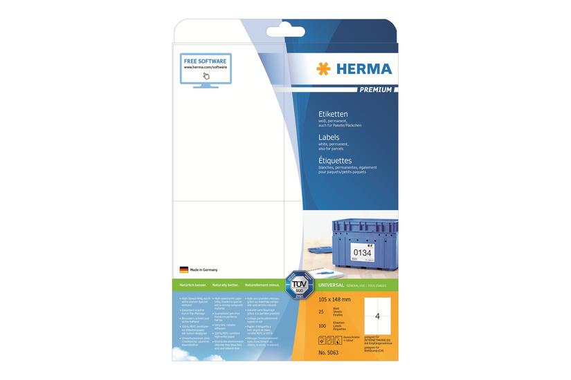 Herma Premium Laminerede Etiketter Mat 100 Etikette 148 105 Mm