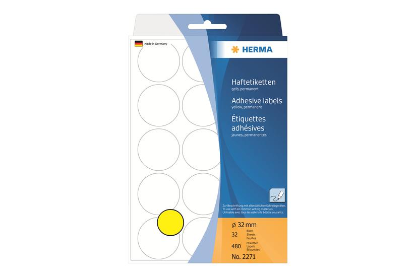 Herma Runde Etiketter 480 Etikette 32 Mm Rund