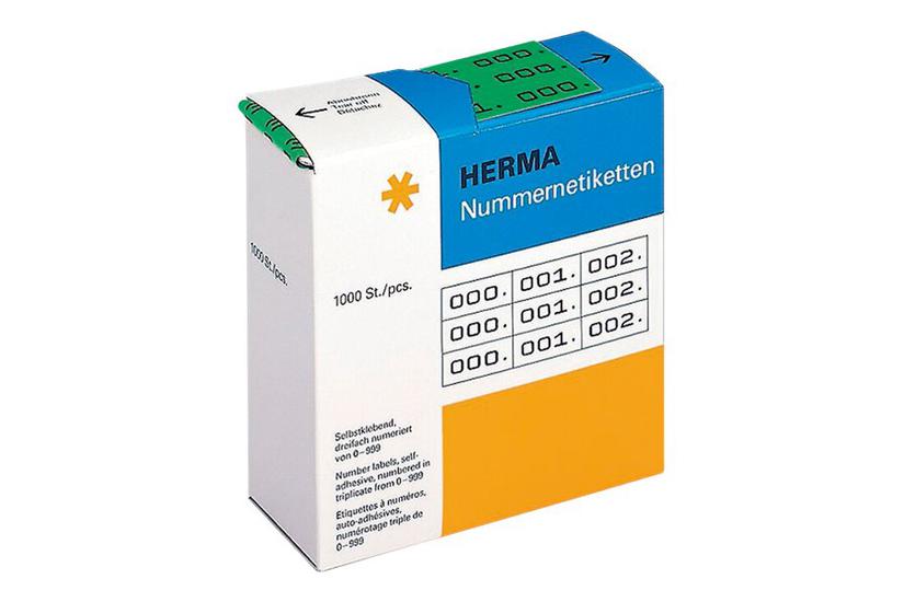 Herma Selvklæbende Nummermærkater 3000 Etikette 10 22 Mm