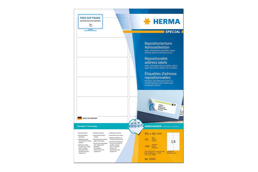 Herma Special Adresseetiketter Mat 1400 Etikette 99 38 Mm