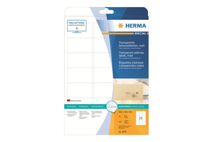 Herma Special Adresseetiketter Mat 525 Etikette 63 38 Mm