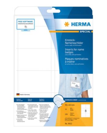 Herma Special Etiketter For Navneskilte 200 Kort 90   60 Mm