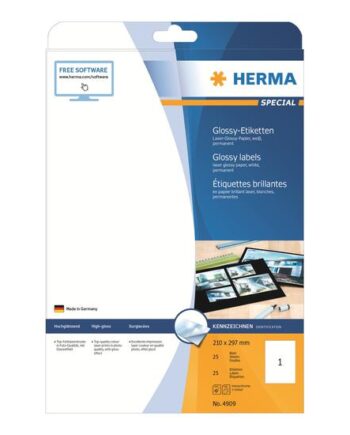 Herma Special Etiketter Høj-skinnende 25 Etikette    A4