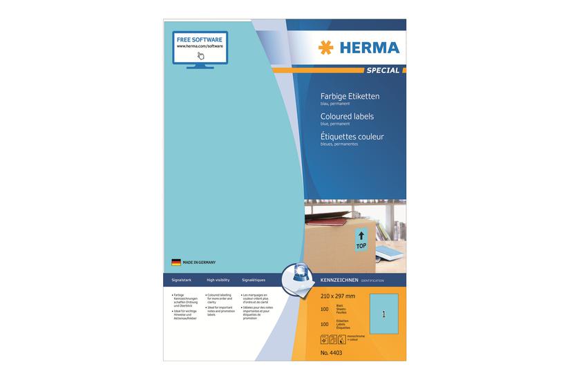 Herma Special Etiketter Mat 100 Etikette A4
