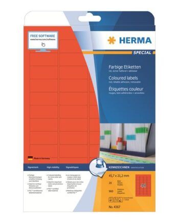 Herma Special Etiketter Mat 960 Etikette    45     21   Mm