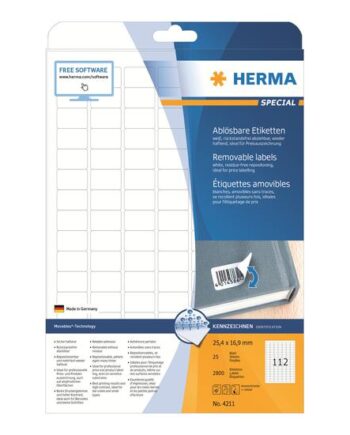 Herma Special Etiketter Mat 2800 Etikette    25     16   Mm