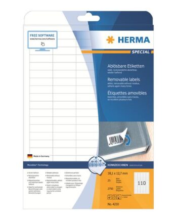 Herma Special Etiketter Mat 2750 Etikette    38     12   Mm
