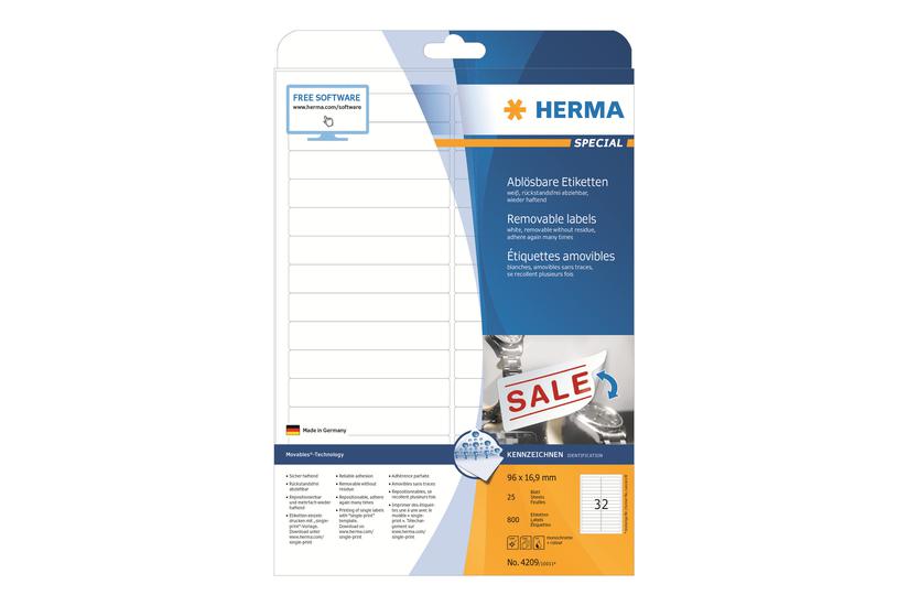 Herma Special Etiketter Mat 800 Etikette 96 16 Mm