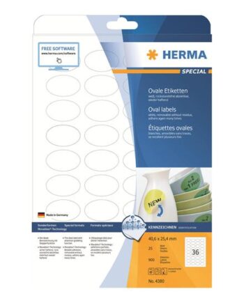 Herma Special Etiketter Mat 900 Etikette    40     25   Mm  Oval