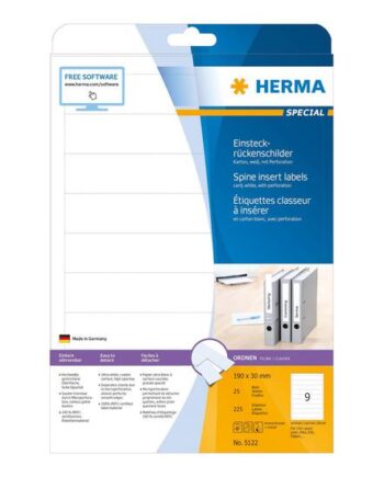 Herma Special Etiketter Til Filmapper 225 Etikette    30   190 Mm