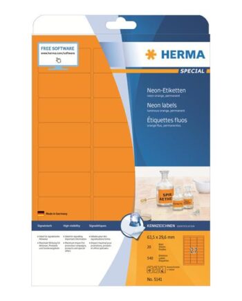 Herma Special Fluorescens-etiketter Mat 540 Etikette    63     29   Mm