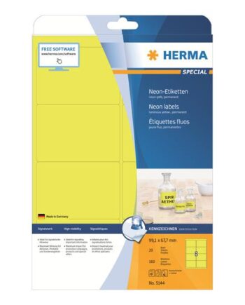 Herma Special Fluorescens-etiketter Mat 160 Etikette    99     67   Mm