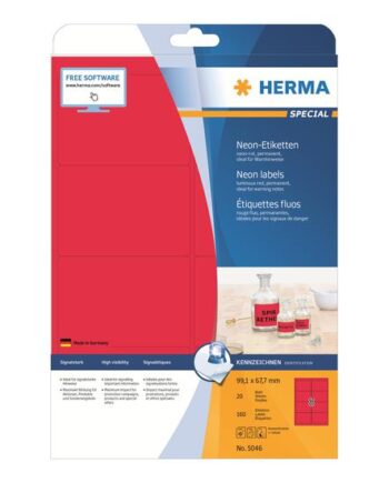 Herma Special Fluorescens-etiketter Mat 160 Etikette    99     67   Mm