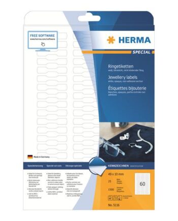Herma Special Permanent Selvklæbende Matte Uigennemsigtige Juvelpapirmærkater 1500 Etikette    49   10 Mm