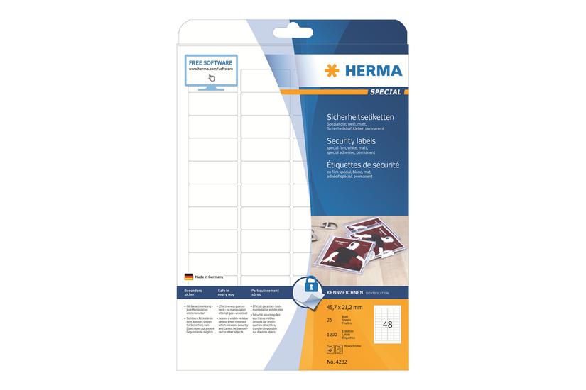 Herma Special Selvklæbende Matte Sikkerheds Forseglingsfilmmærkater 1200 Etikette 45 21 Mm