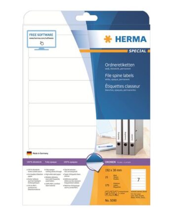 Herma Special Uigennemsigtige Mappemærkater Mat 175 Etikette    192   38 Mm